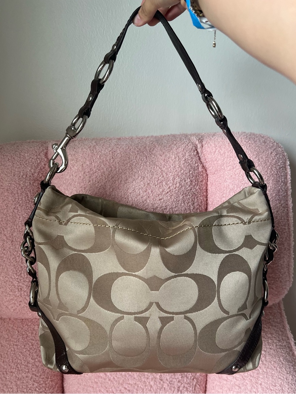 Coach Signature Carly Hobo Shoulder Bag